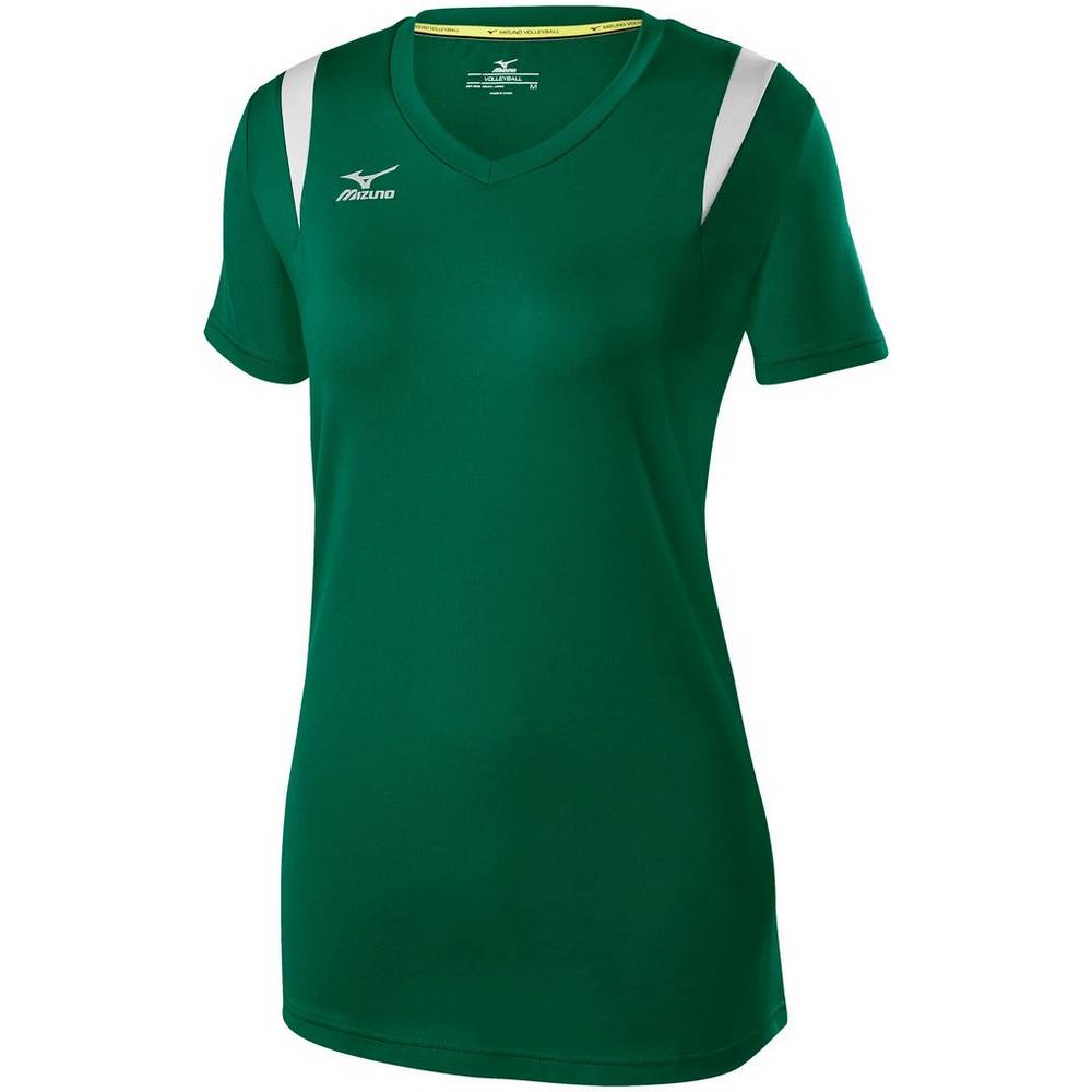 Maglia Mizuno Pallavolo Balboa 5.0 Long Sleeve Donna - Verdi/Argento - 58290-PVHM